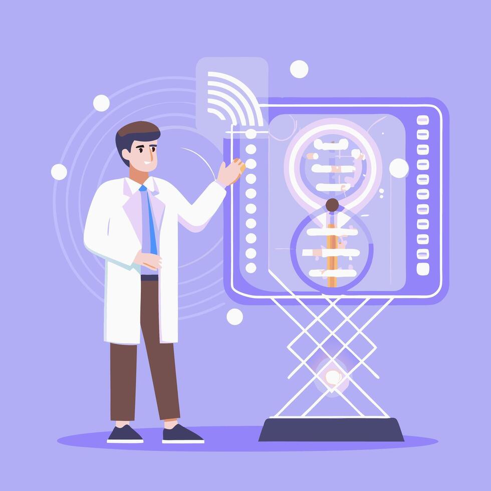 Doctor background illustration. Medical consult with diverse doctors. Healthcare concept. vector