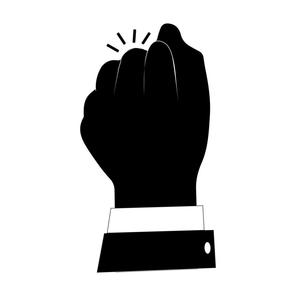 One Knock, Endless Meaning, Hand knokning door icon illustration. Please knock sign board, Simple black style. hand knock Shillouette illustration isolated on white background. EPS 10. vector