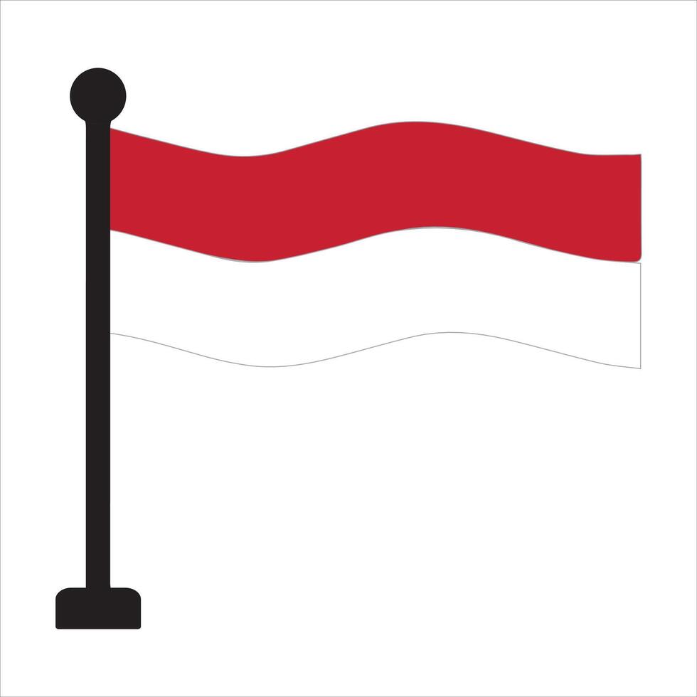 Red and White Indonesia Flag Symbol vector