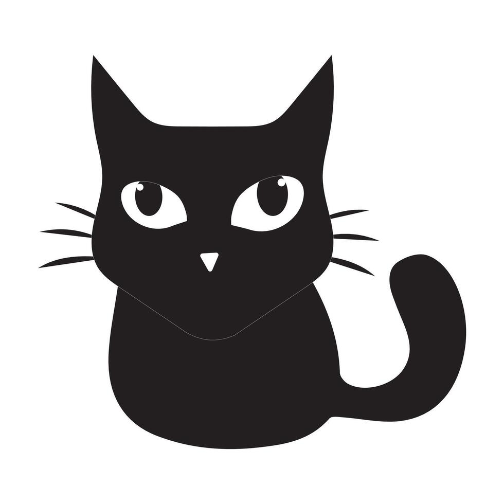 Elegant Black Cat Illustration for Design vector