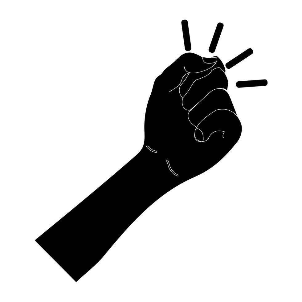 Knock of Opportunity, Hand knokning door icon illustration. Please knock sign board, Simple black style. hand knock Shillouette illustration isolated on white background. EPS 10. vector