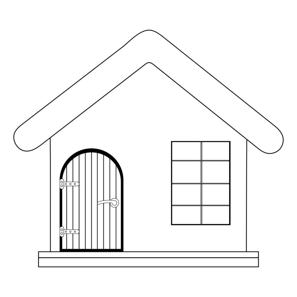 Simple Architectural House Outline, House Icon with Editable Stroke and Pixel Perfect. Minimalist black house icon, Collection home sign, flat style houses eps10 vector