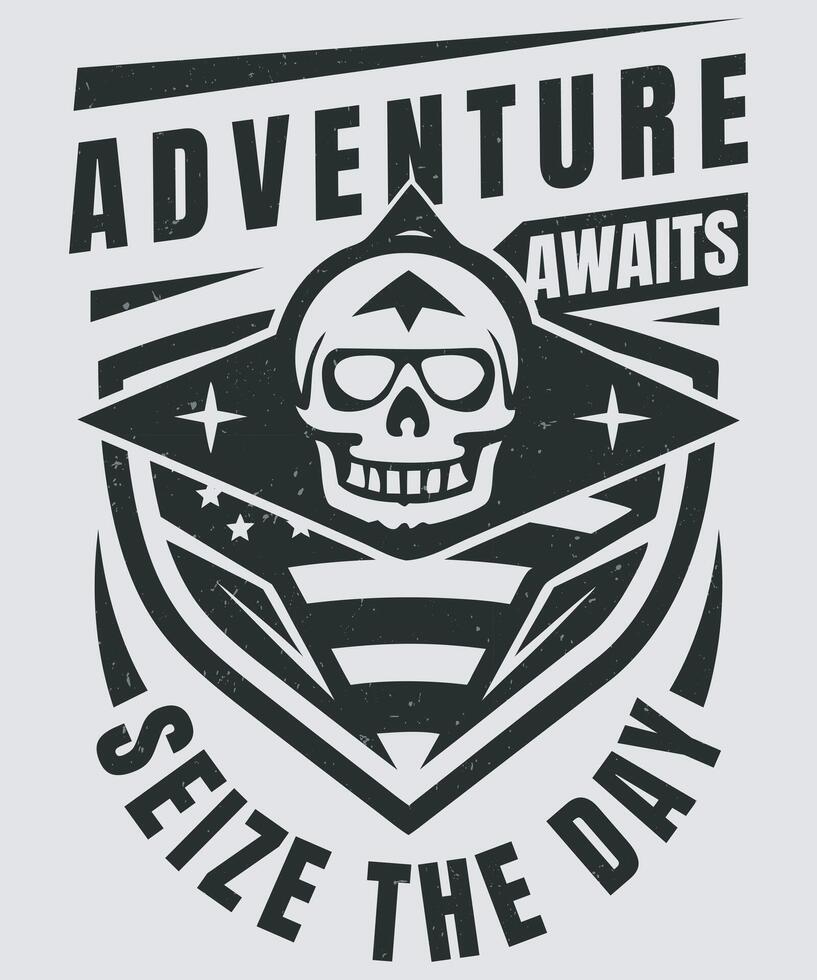 Fully editable EPS 10 Outline of Adventure Seize The Day Best Biker T-Shirt an image suitable for T-shirts, Mugs, Bags, Poster Cards, and much more. The Package is 4500x5400px vector