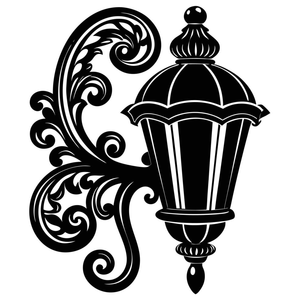 wall sconce silhouette illustration vector