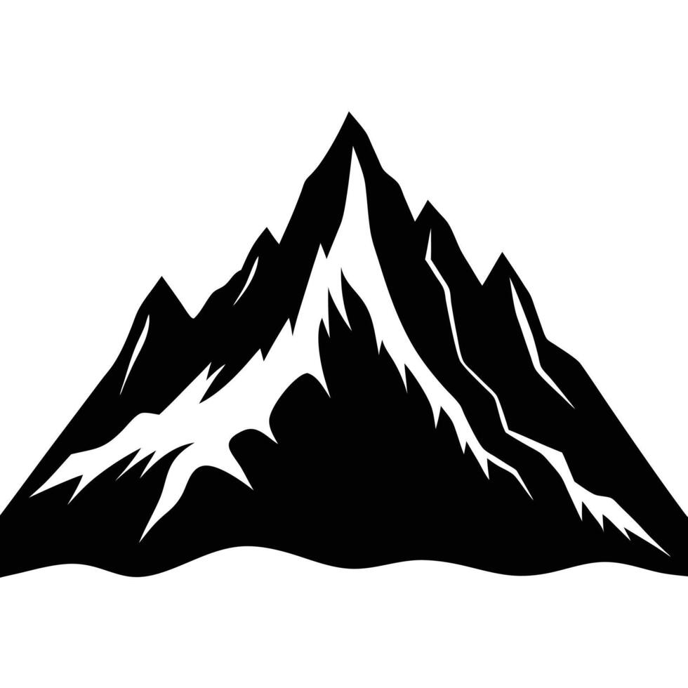 mountain illustration on a whit background vector