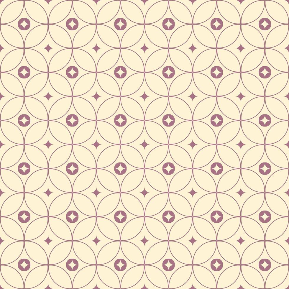 Modern Pattern of Pastel Brown BATIK MOTIF KAWUNG or CEPLOK, Batik Indonesian is a technique of wax resist dyeing applied to whole cloth. vector