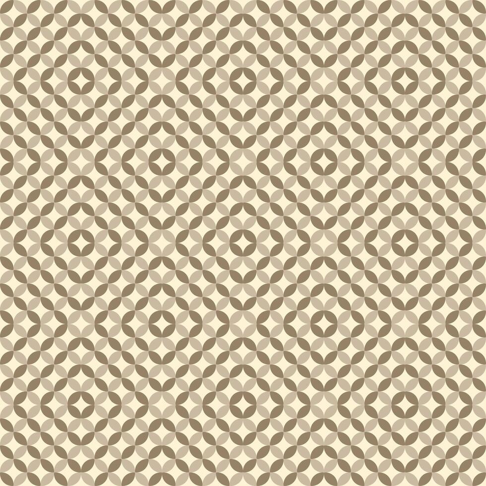 Modern Pattern Pastel Brown BATIK MOTIF KAWUNG or CEPLOK, Batik Indonesian is a technique of wax resist dyeing applied to whole cloth, or cloth made using this technique originated from Indonesia. vector