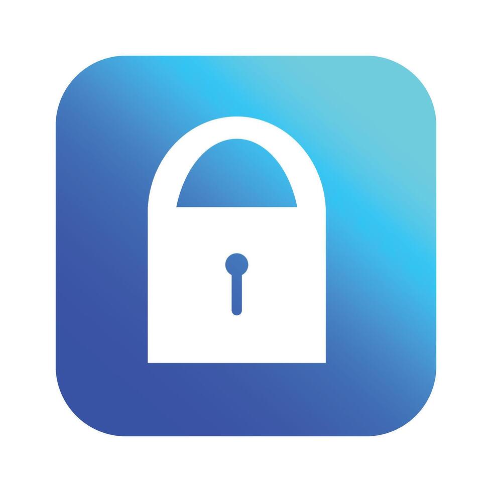 Lock menu icon vector