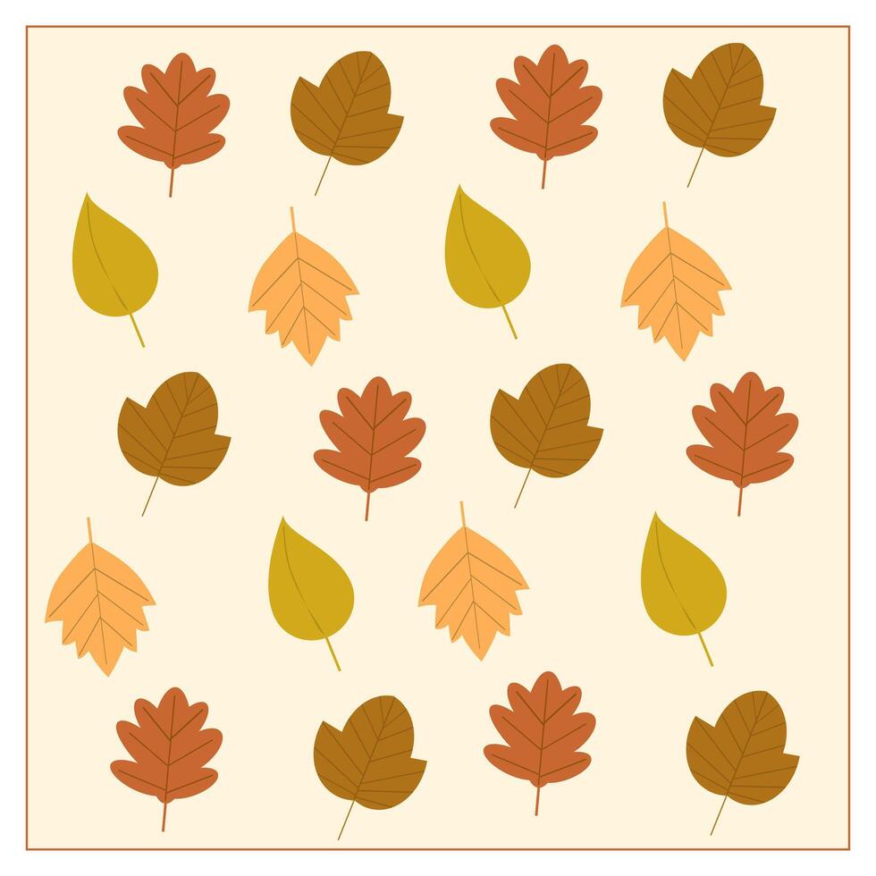 Autumn falling leaves background vector