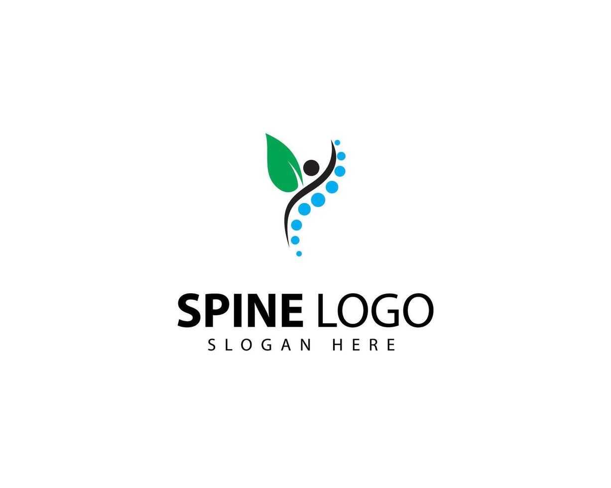 Chiropractic logo design element with creative concept vector