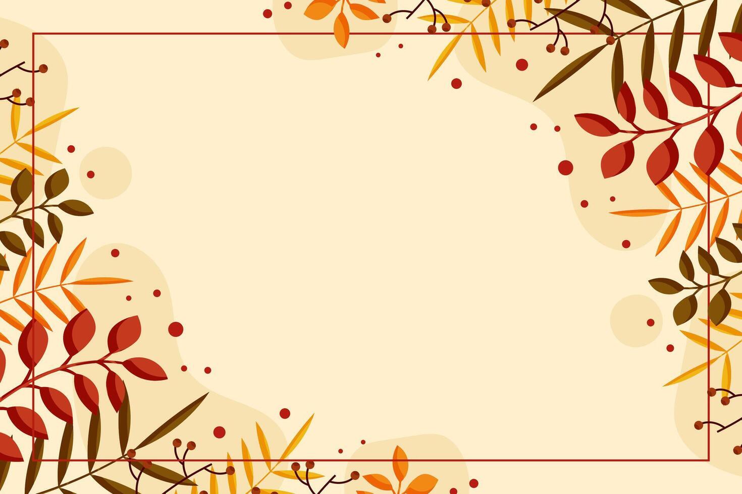 Flat autumn leaves background vector