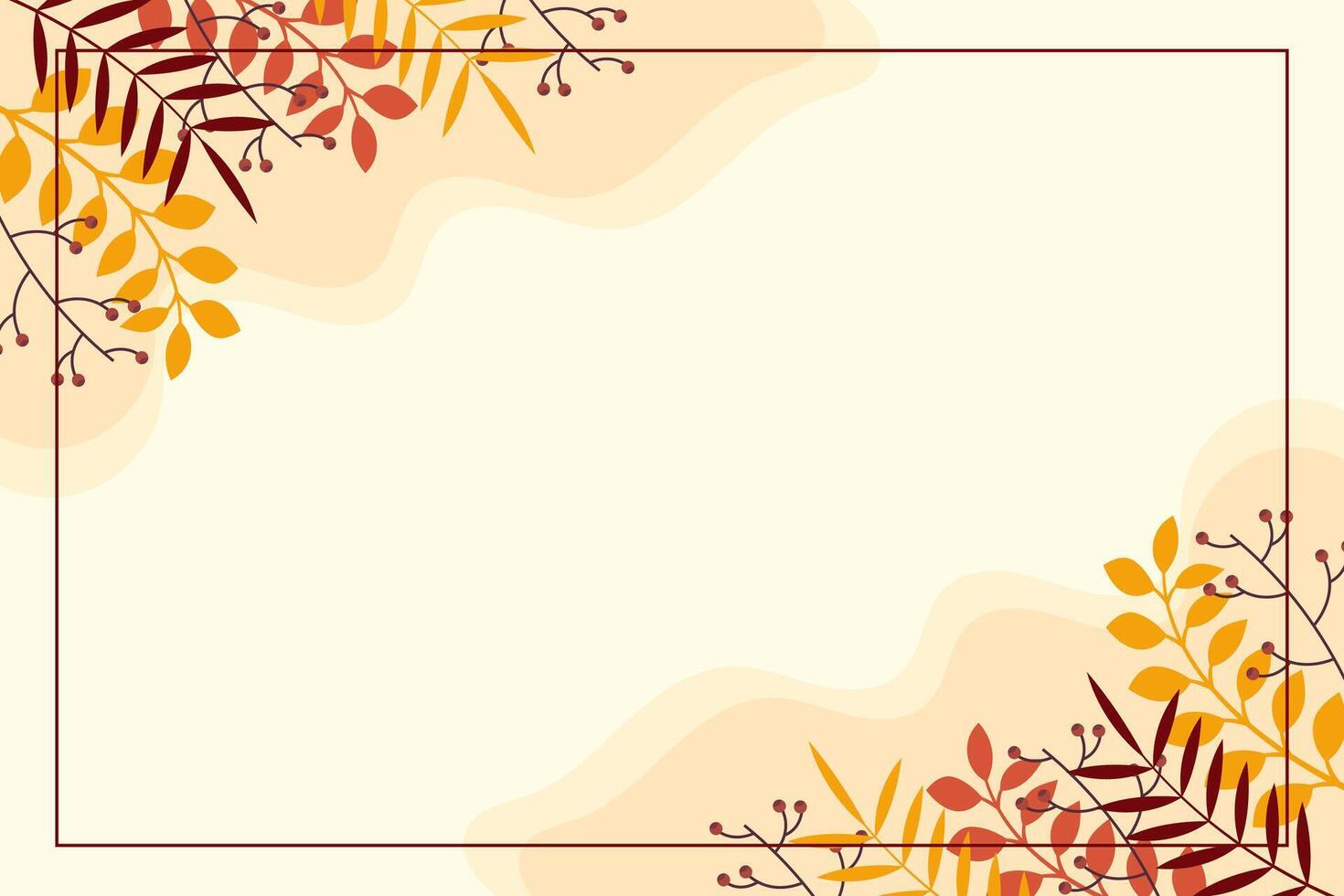 Frame with Autumn decorative leaves vector