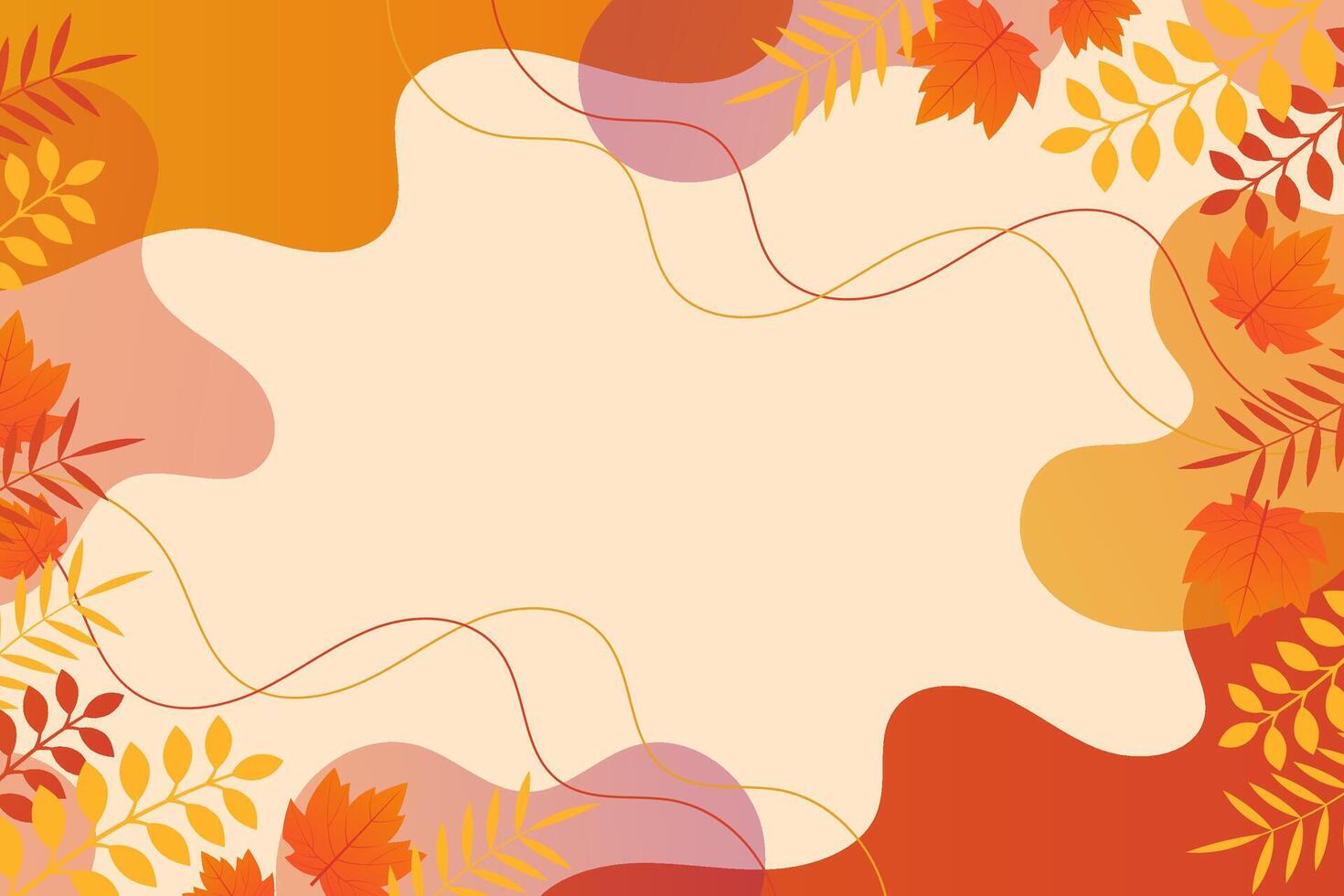Autumn leaves background with fall leaf. vector