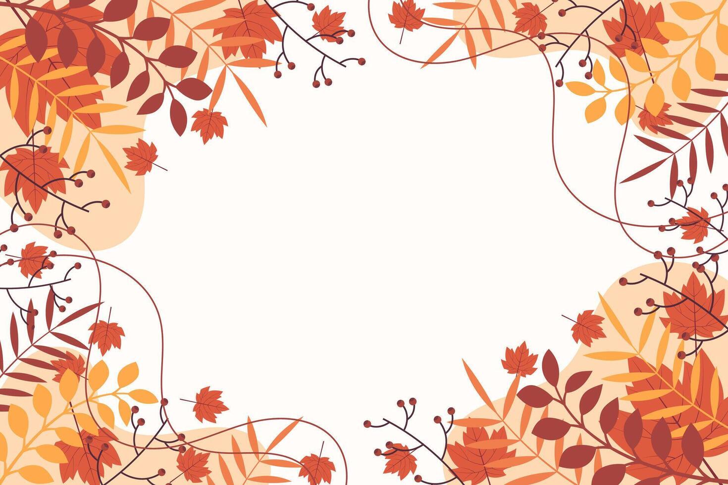 Autumn leaves background vector