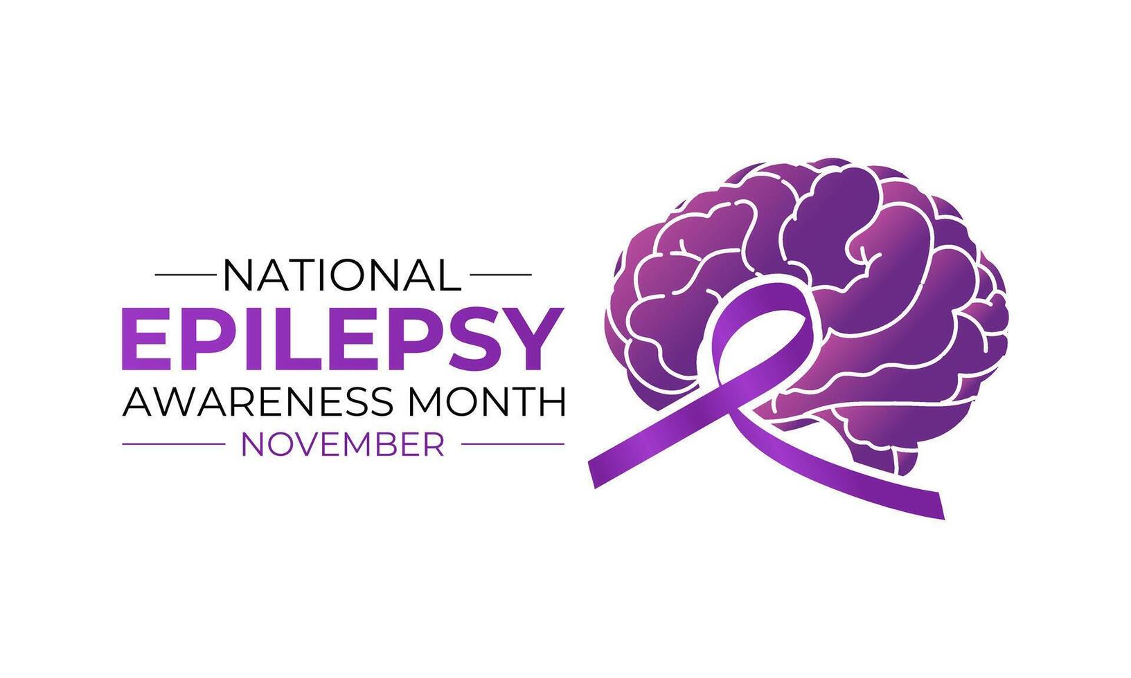 November is Epilepsy Awareness Month, which raises awareness and understanding of the disease and supports those who are affected by it. illustration of background. vector