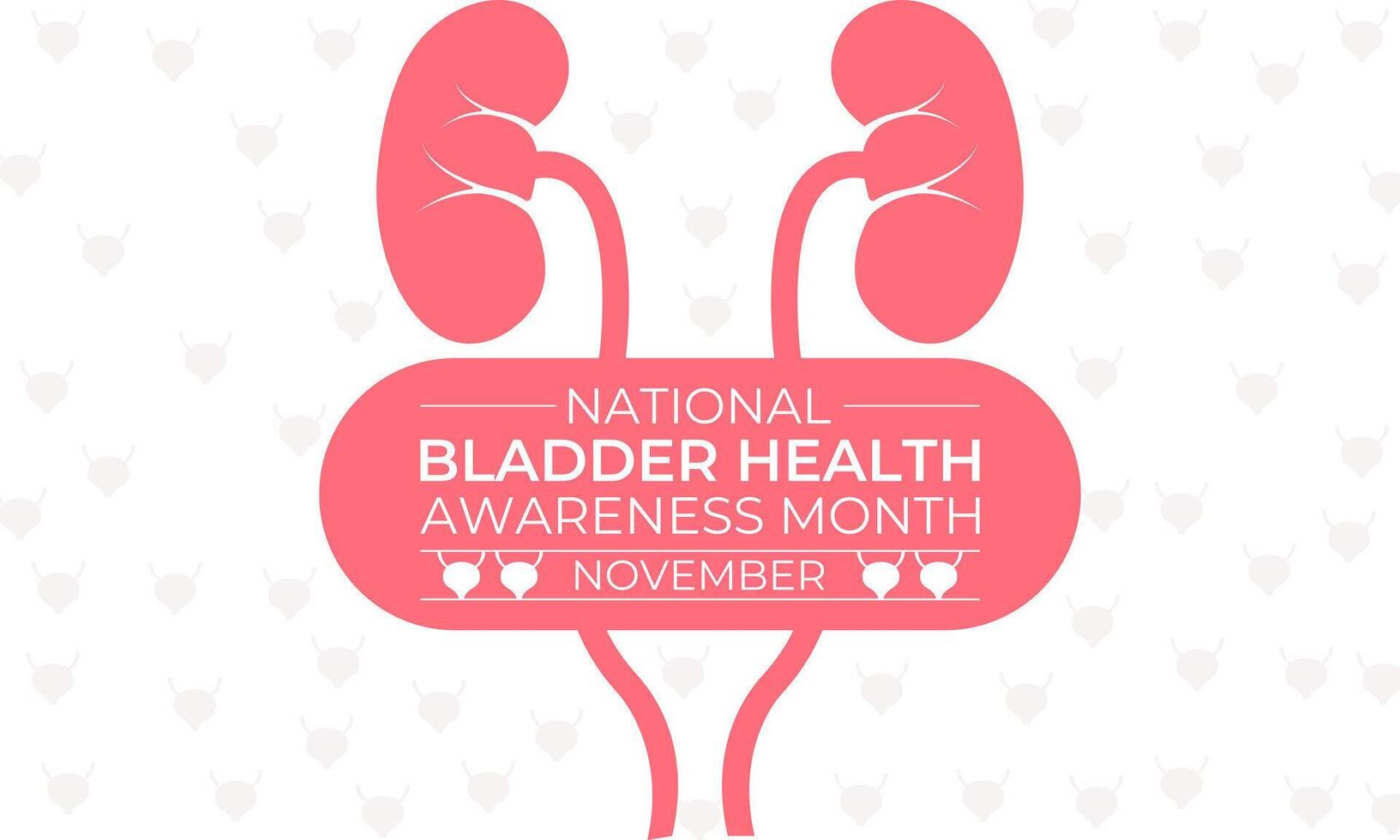 bladder health awareness month is november. Banner poster, flyer and background design template. illustration. vector