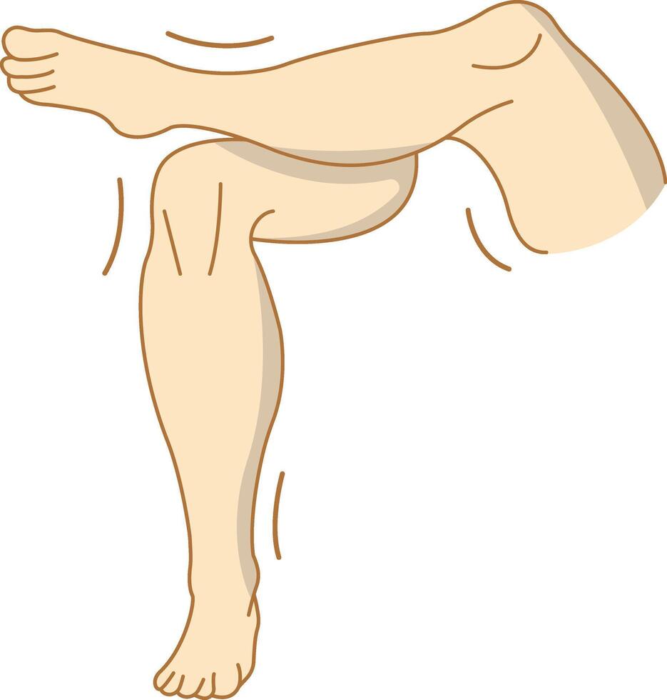 illustration of a two legs crossed vector