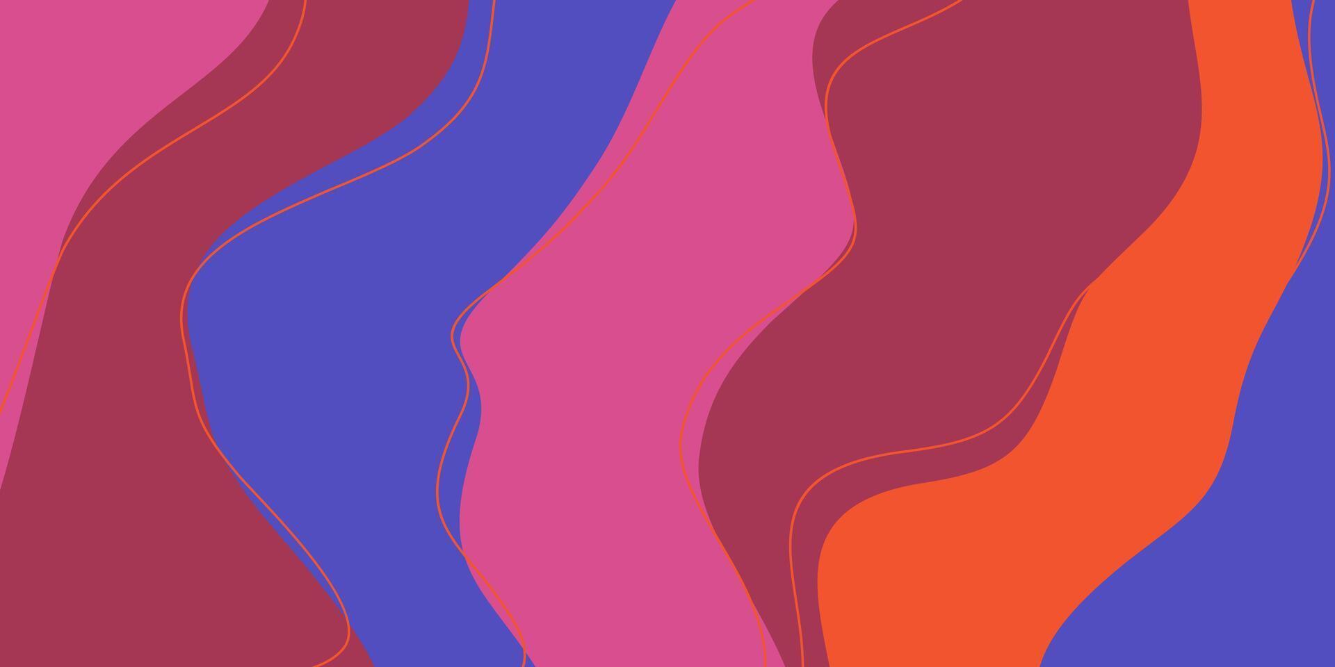 pink, blue and orange aesthetic background with wave pattern. design for banner, poster, social media, web. vector