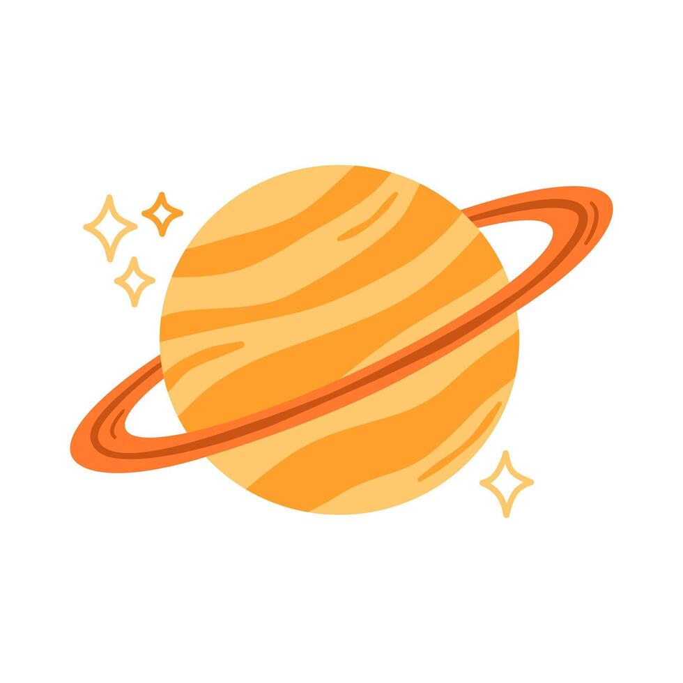 saturn planet icon illustration vector