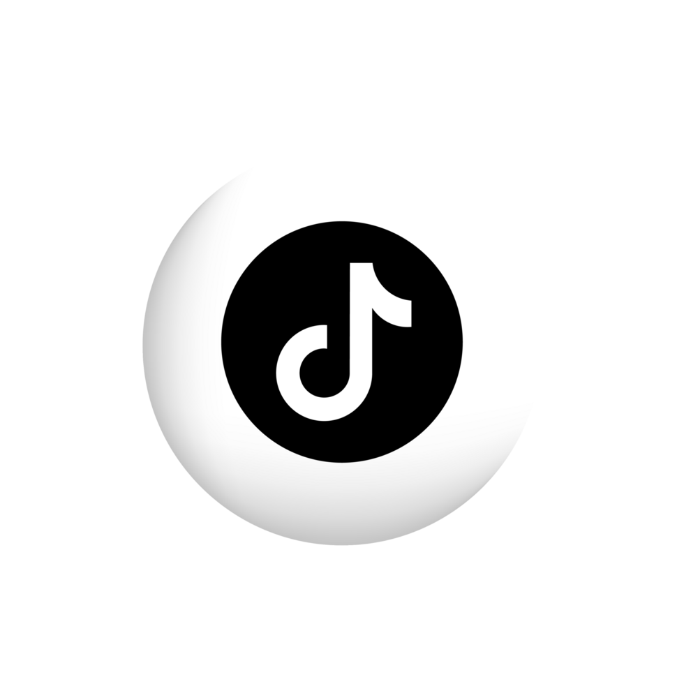 Tik tok logo with white shape 52942411 PNG