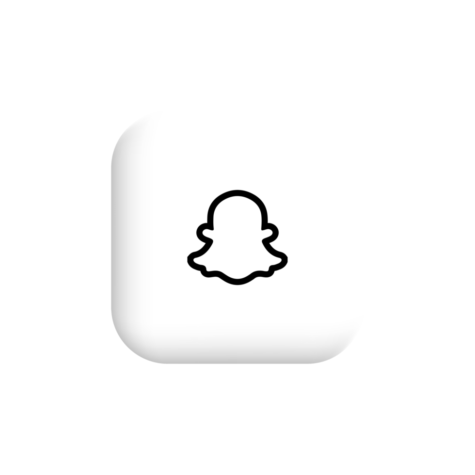 A snapchat icon with a white outline png