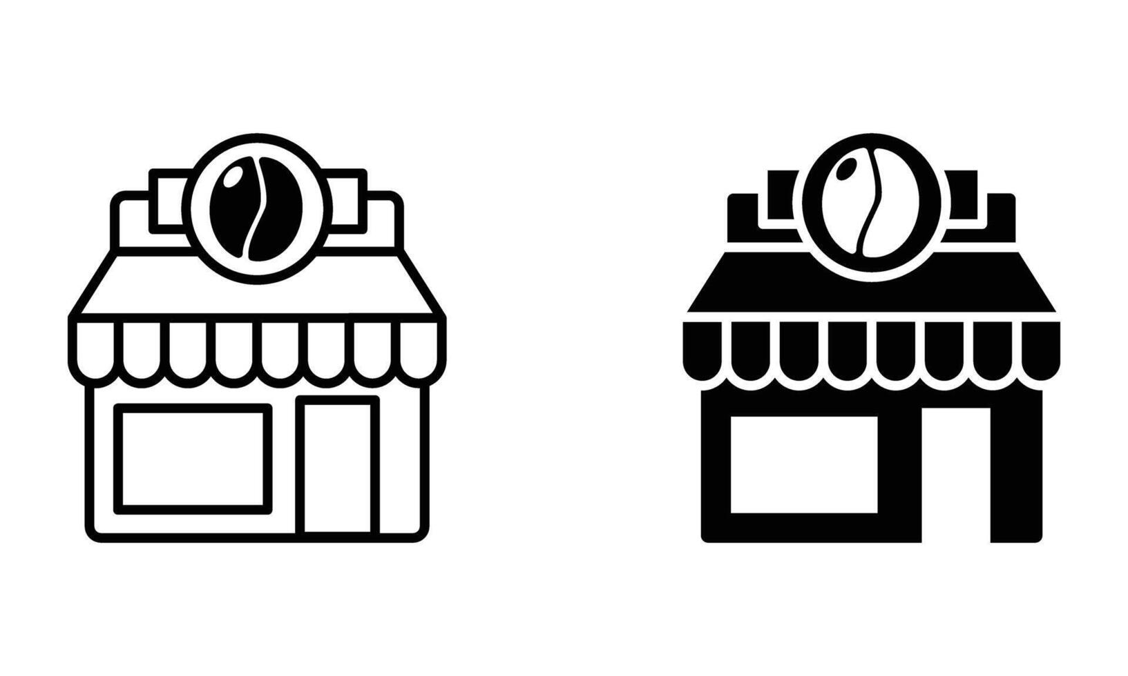 cafe and restaurant building icon vector