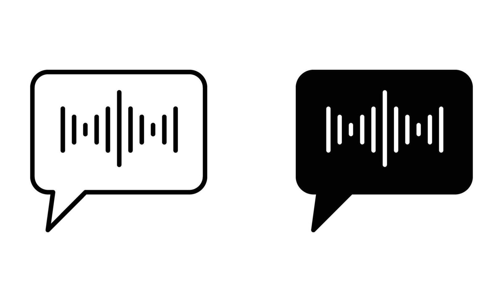 illustration of voice message icon vector