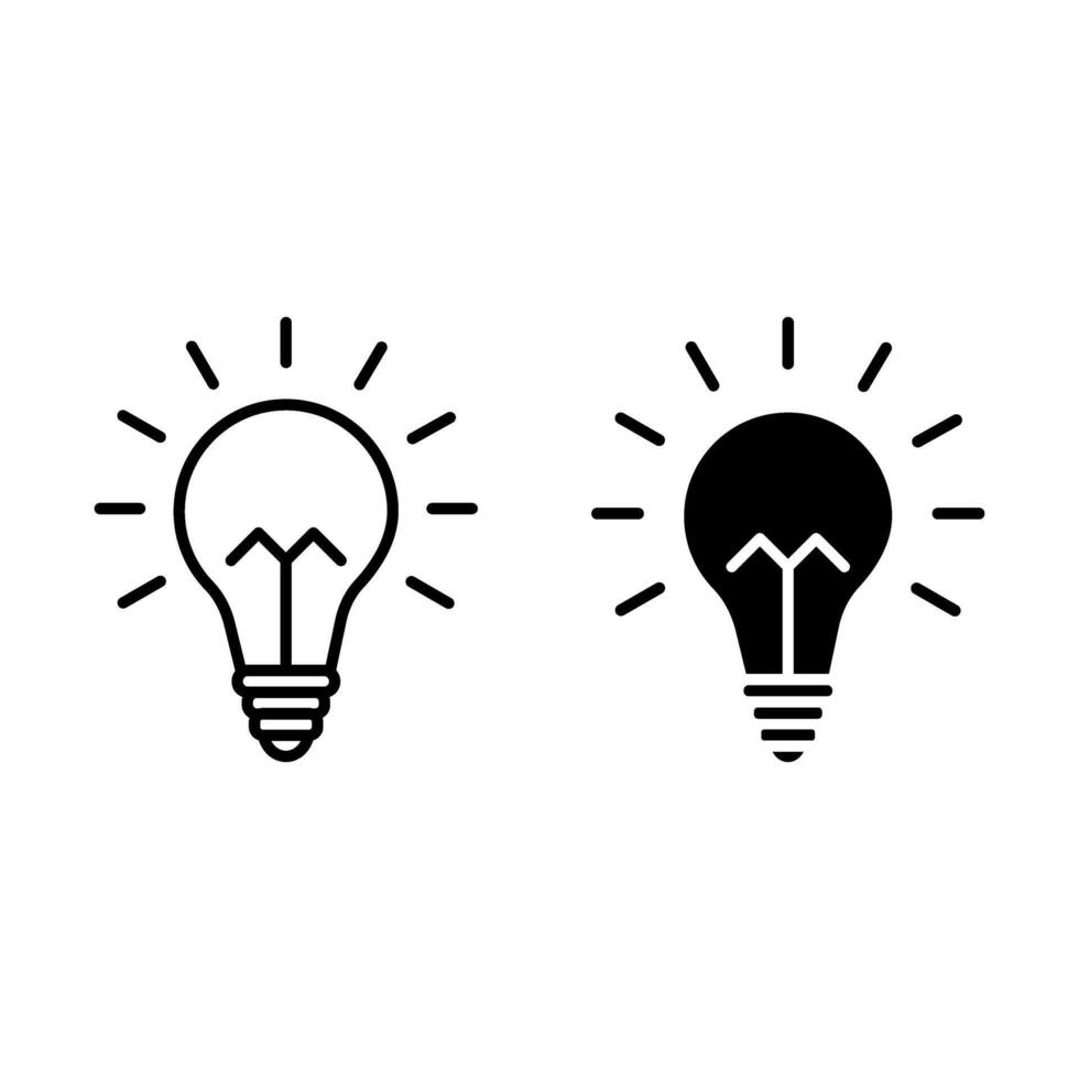 light bulb icon set vector