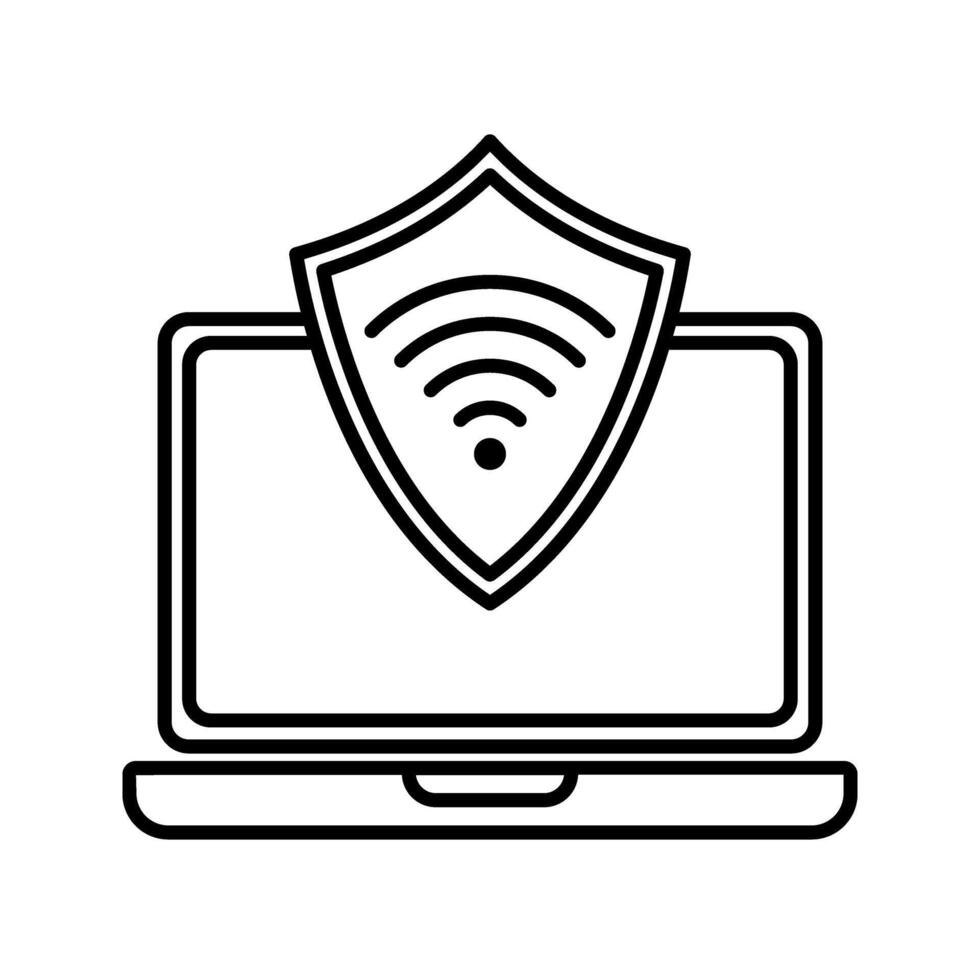 illustration of internet security icon vector