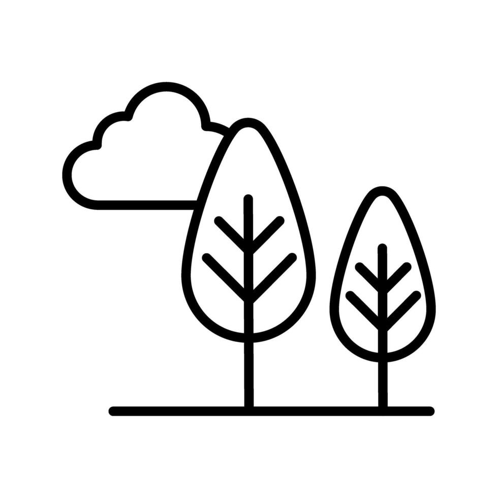 illustration of nature scenery icon vector