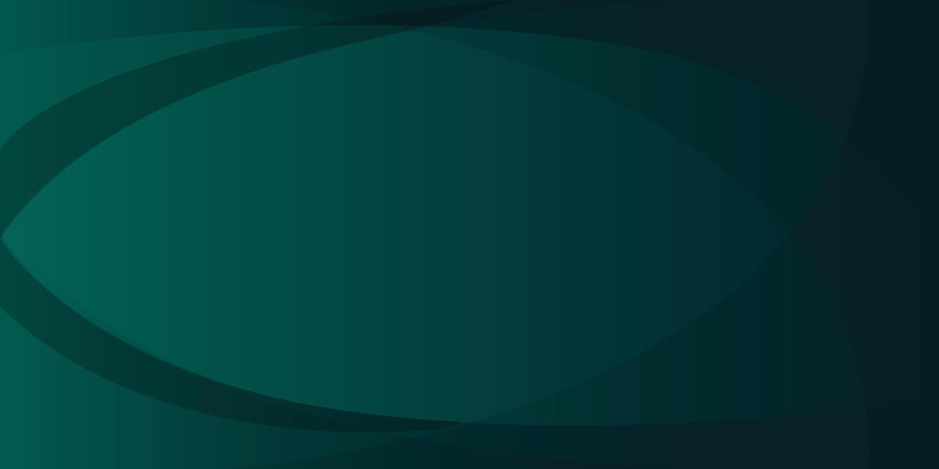 Dark green abstract curves background with gradient shades, modern geometric design. Suit for business banners, templates, flyers, brochures, wallpapers, and presentations vector