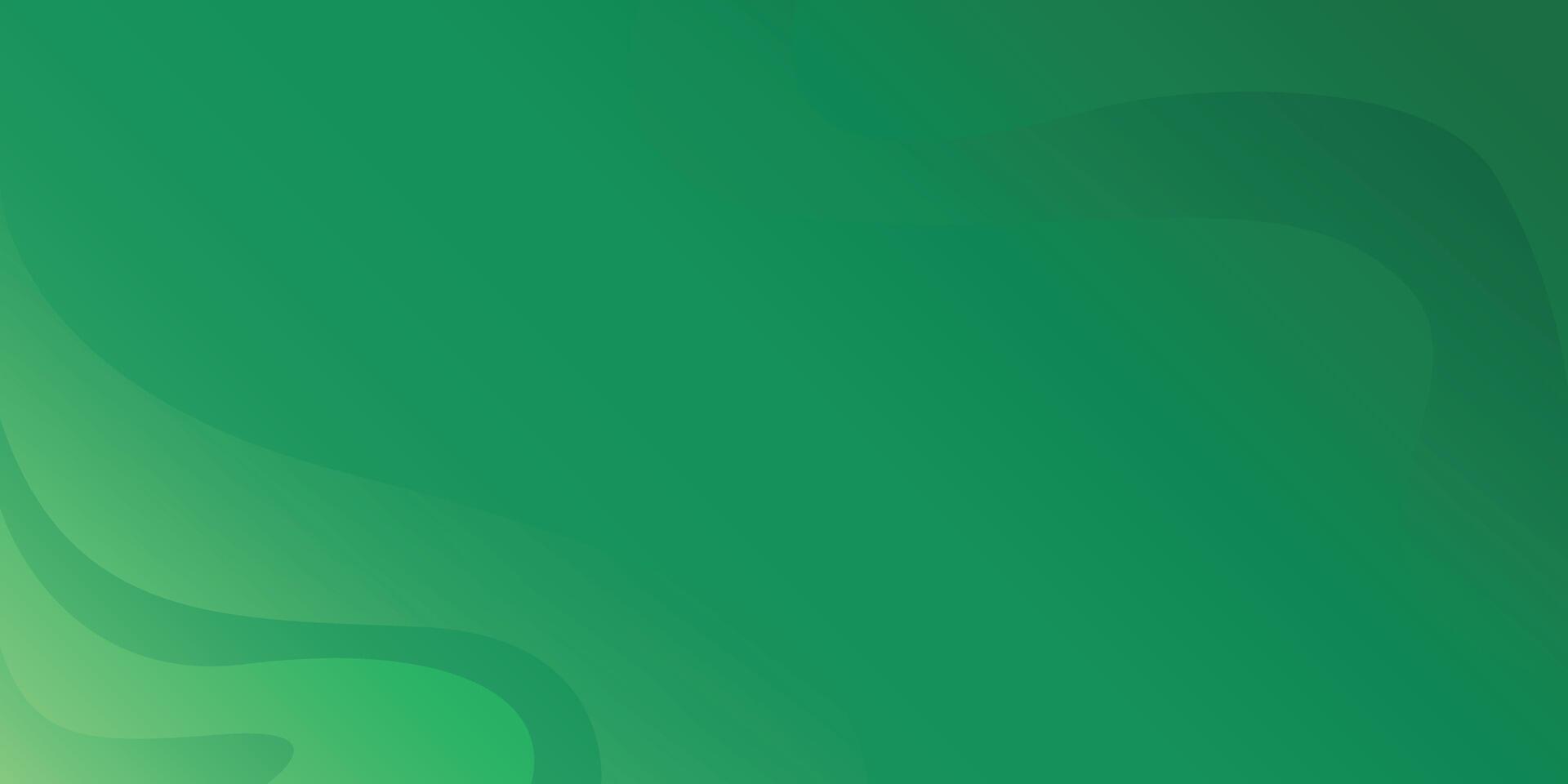 Minimal green gradient background with abstract dynamic waves. Can be used for web banner, layout, annual report, and presentation vector