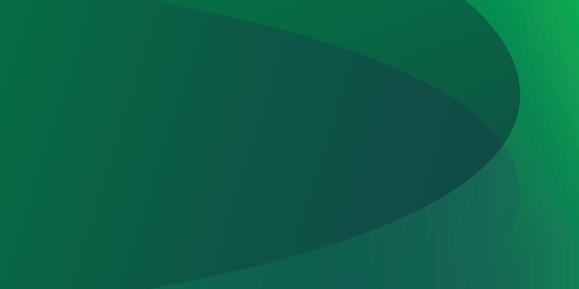 Abstract green geometric curves on green gradient background. Dynamic shapes composition. vector
