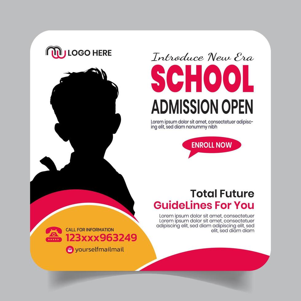 Back To School Modern Social media Post Design Banner vector