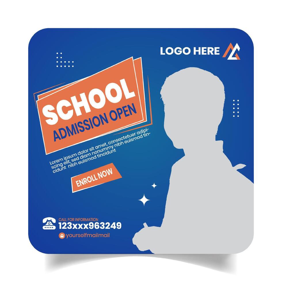 Modern Trendy Educational Social media Post Templates vector