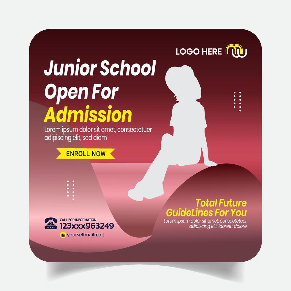 Unique Innovative Back To School Social Media Post Design Banner vector