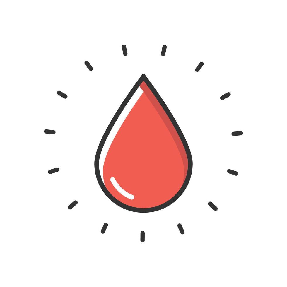 Fresh red blood icon isolated illustration. vector
