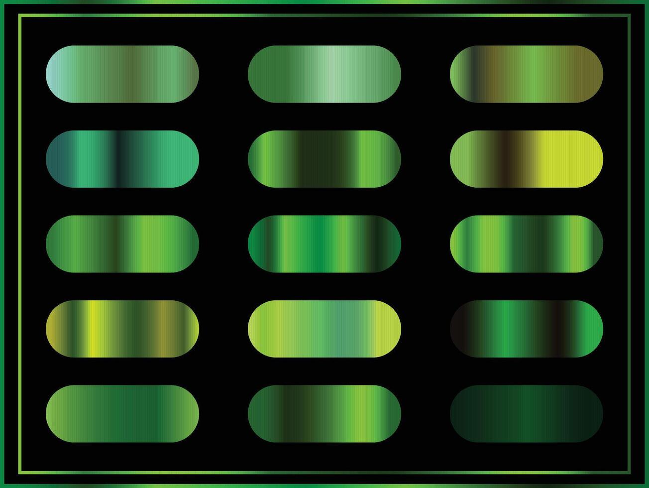 Green emerald chrome gradient vector
