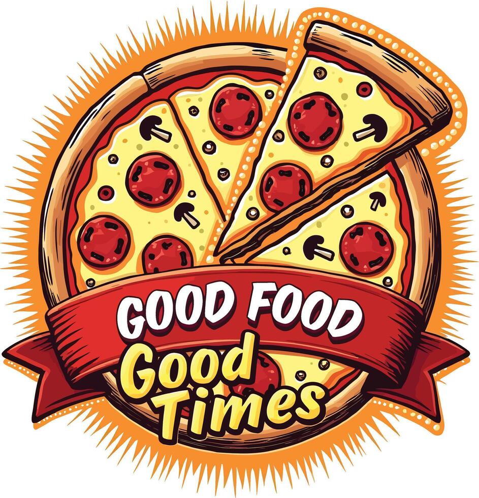 Good food good times vector