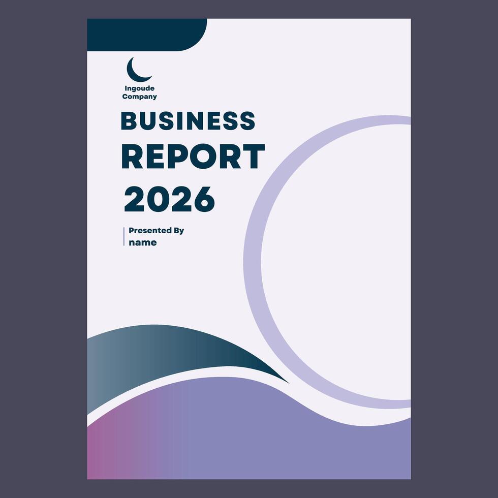 Professional company business report profile design template vector