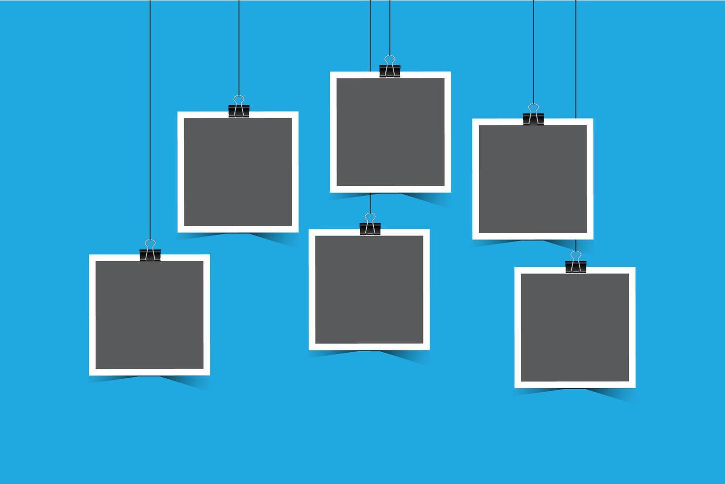 Instant picture frame template in hanging style that is pre-made. vector