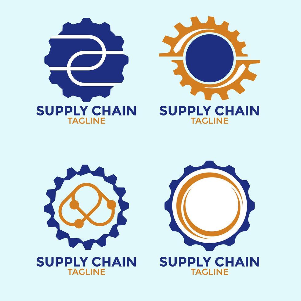 Set of Collection Gear Emblem Idea design for Industry and Technology Service vector