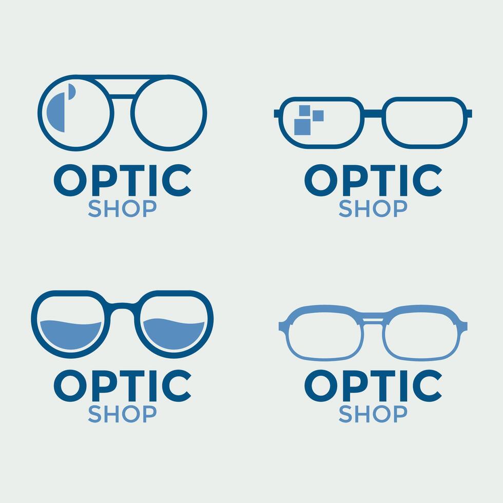 Optical Store Emblem Design Illustration Template vector