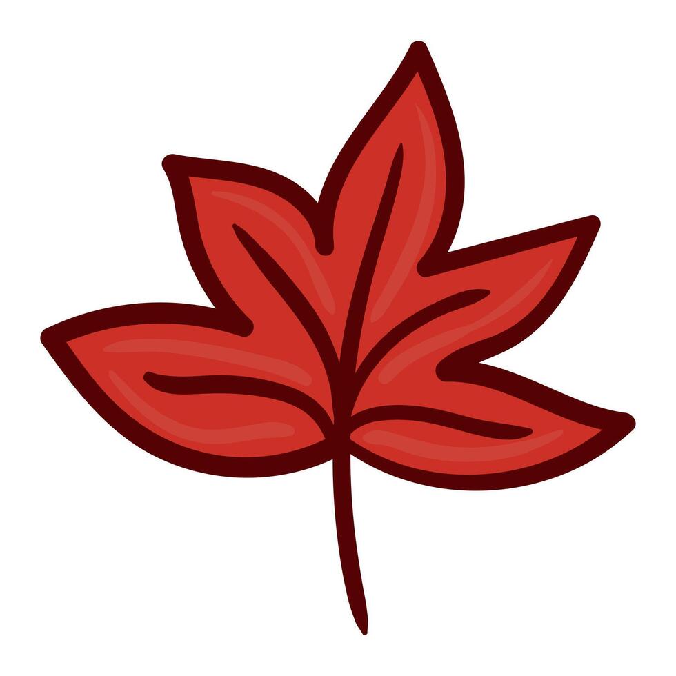 Red maple leaf. Nature, autumn, fall, plant, gardening, foliage, fresh, botany, tree, herbal, organic, growth, herbarium, environment, leaf veins, simple design, eco friendly. illustration vector