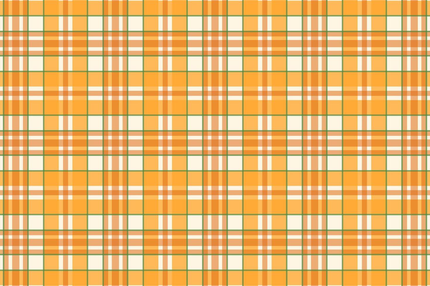 Checkered orange green print. Blanket, shirt, bedspread, country style, rural, rustic, picnic, plaid, abstract square pattern design for background. illustration vector