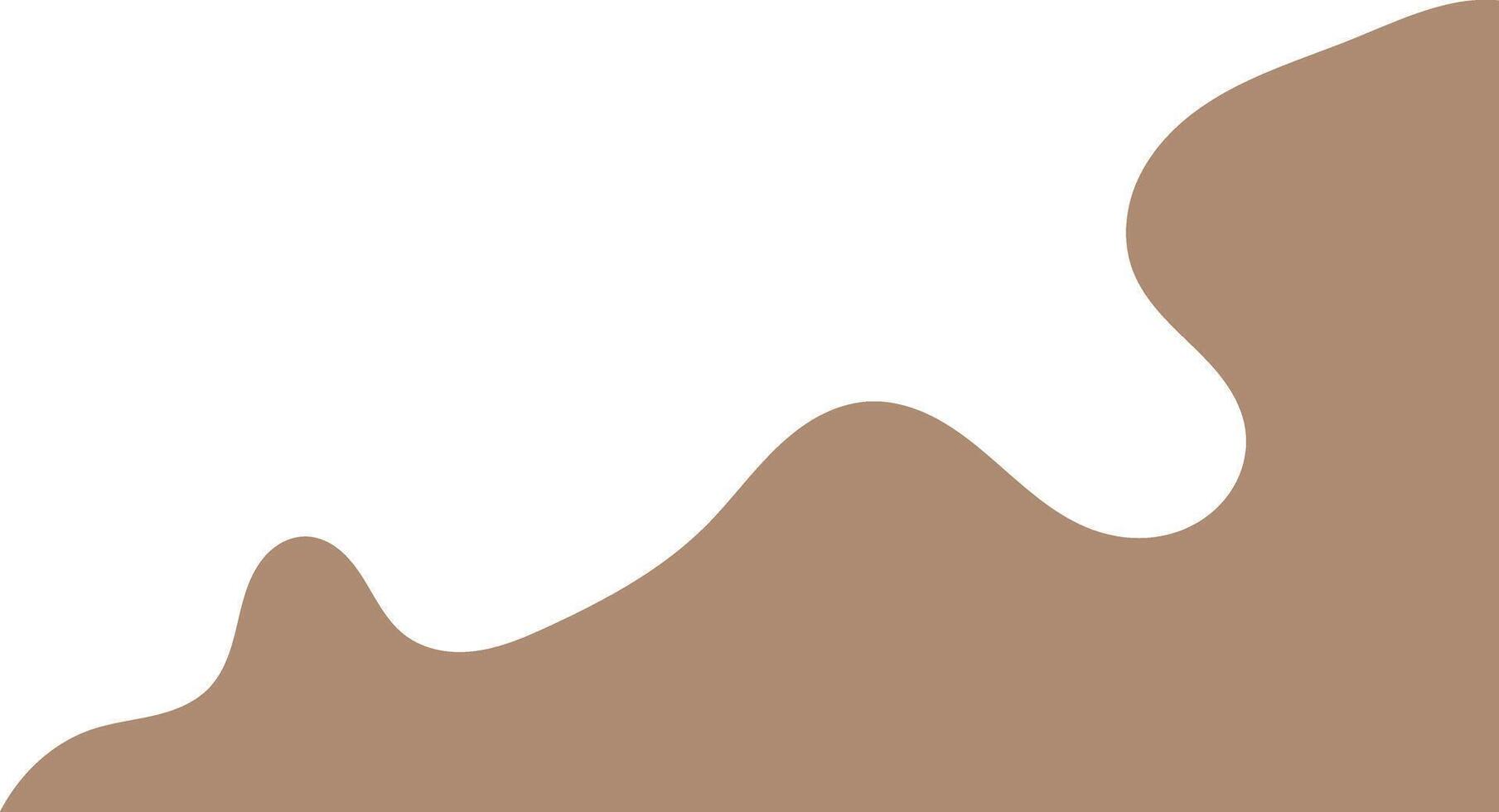 Brown wavy corner suitable for background, layout, banner. Fluid corner illustration vector