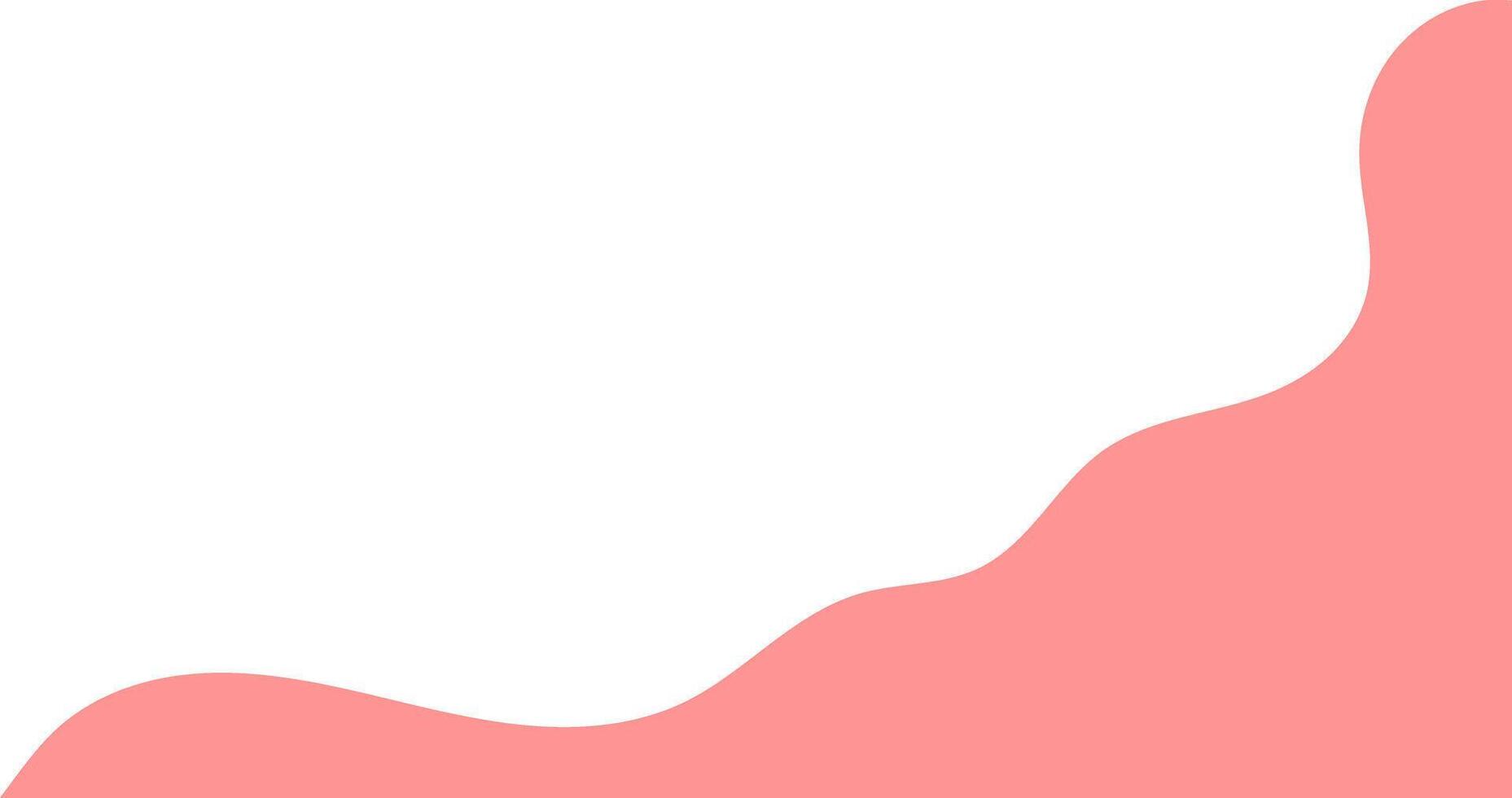 Peach wavy corner suitable for background, layout, banner. Fluid corner illustration vector