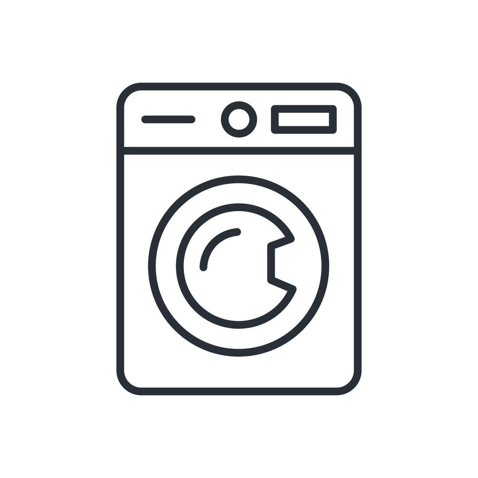 Washing machine line icon. Washer. vector