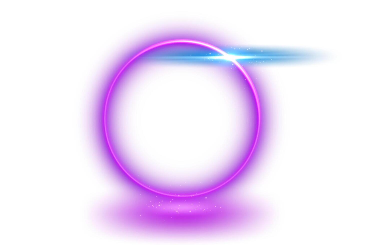 Violet Ring Light Effect Isolated on White Background vector