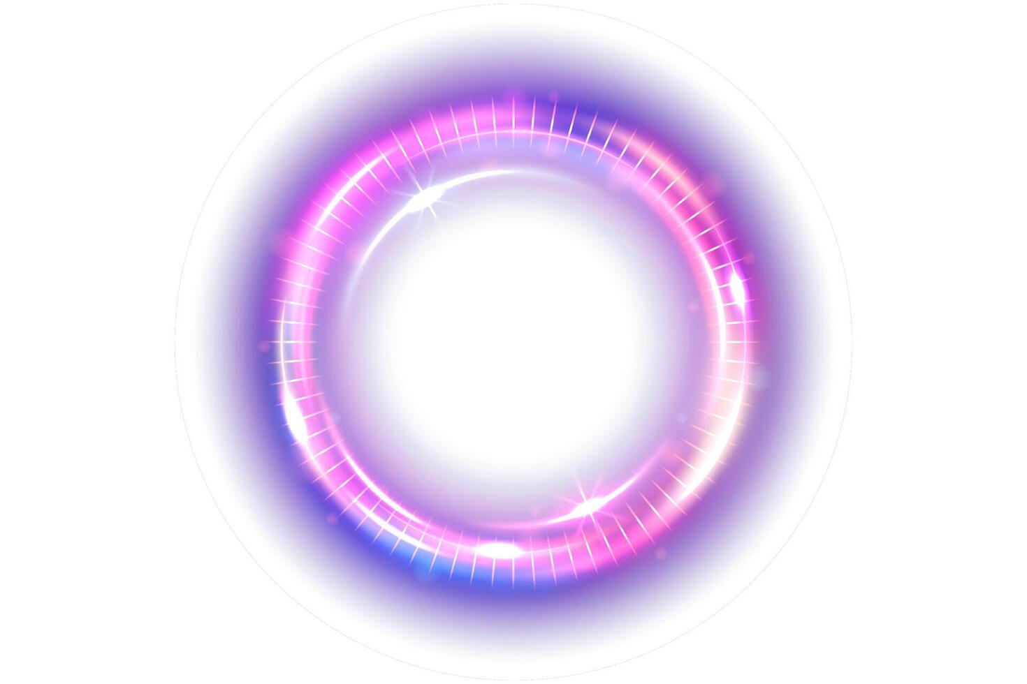 Abstract Ring Light Effect Isolated on White Background vector